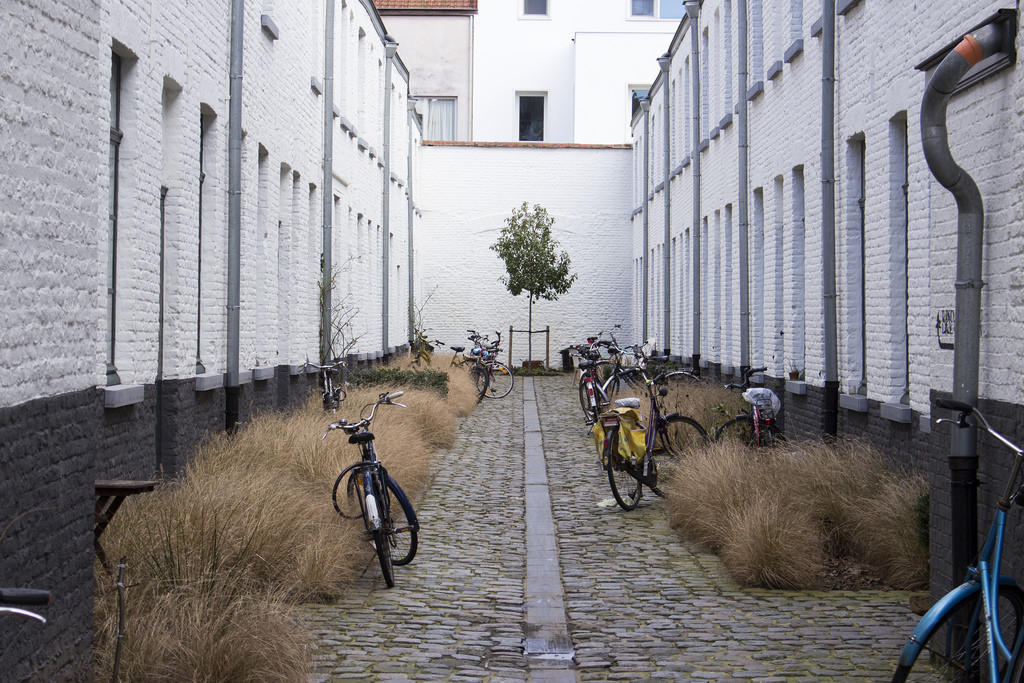 Cité beluikhuisjes in Bijlokevest